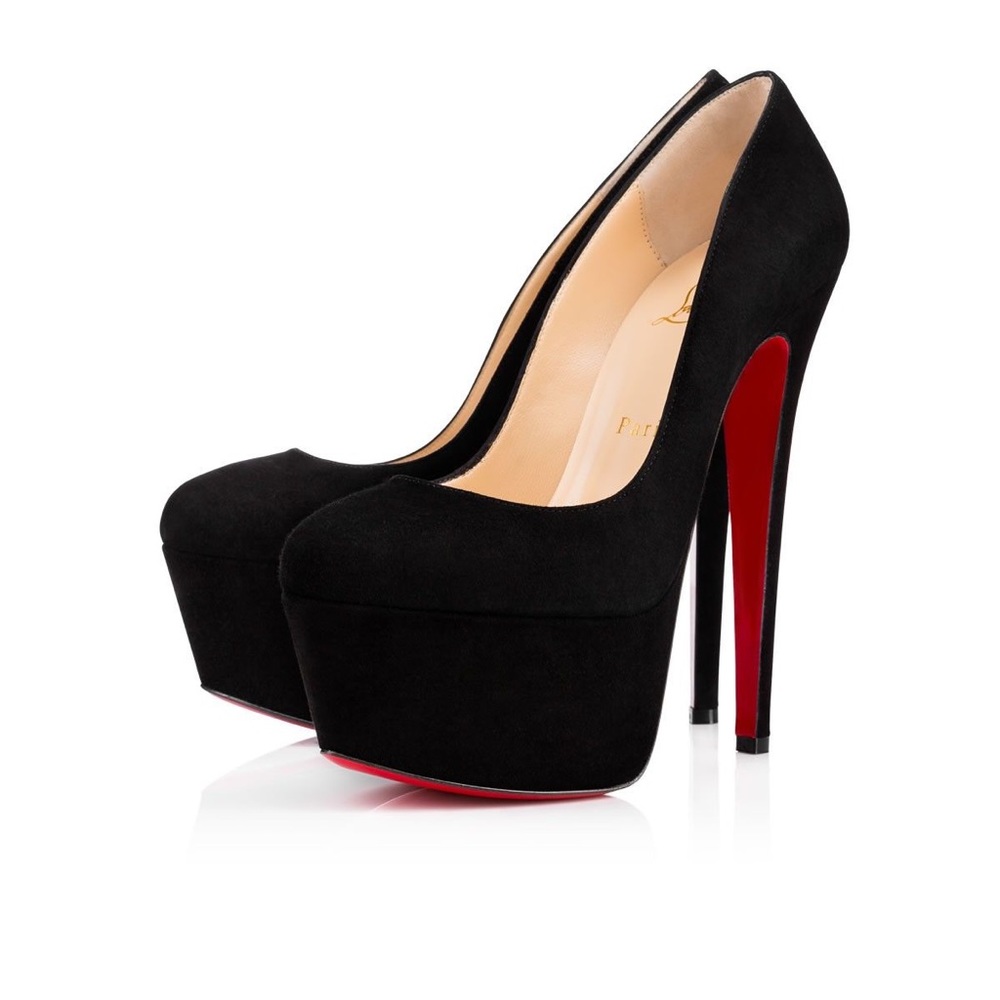 Christian Louboutin Black Victoria 160 suede pumps